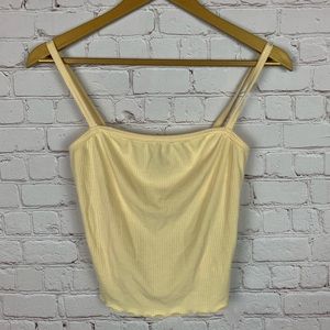 FOREVER 21 Yellow Crop Tank L